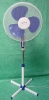 CROWN Standventilator 40cm in Weiss/Blau